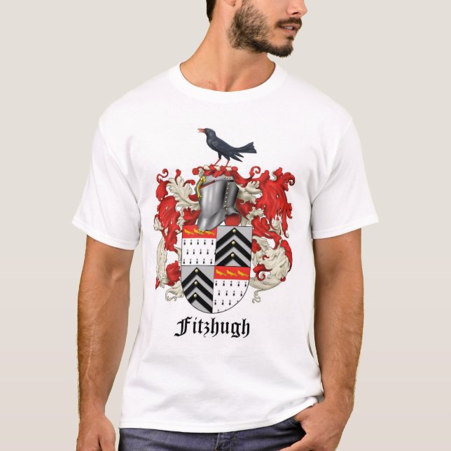 Fitzhugh familjheraldik - STOR VAPENSKÖLD 2 T Shirt (Framsida)