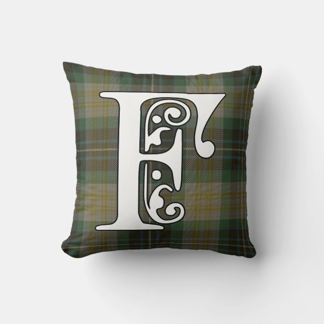 Fitzpatrick Clan Tartan Monogram Kudde (Framsida)