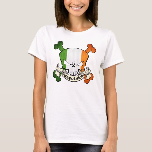 Fitzpatrick Irish Skull Tee Shirt (Framsida)