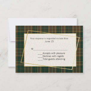 Fitzsimmons Tartan Play Bröllop OSA Card Kort