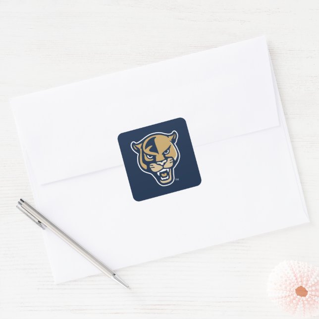 FIU Panther Head Fyrkantigt Klistermärke (Kuvert)