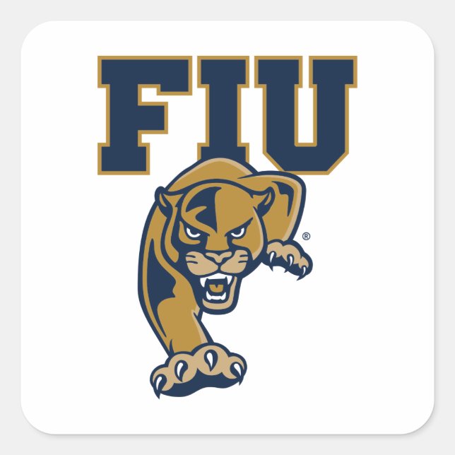 FIU Panthers Fyrkantigt Klistermärke (Framsida)
