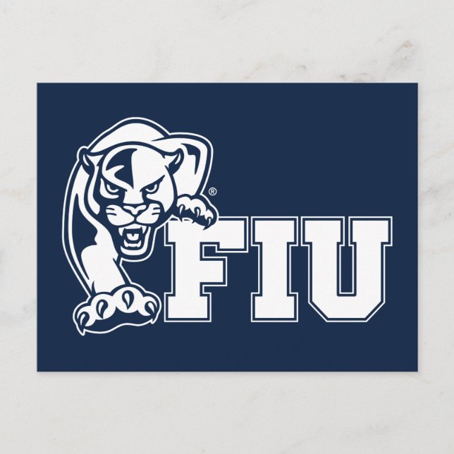FIU Panthers - White Logotyp Inbjudan Vykort (Framsida)
