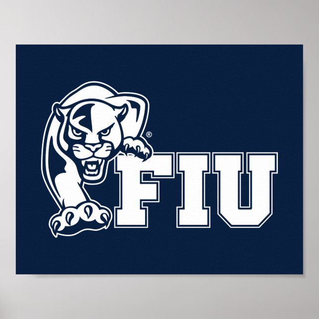 FIU Panthers - White Logotyp Poster (Framsidan)