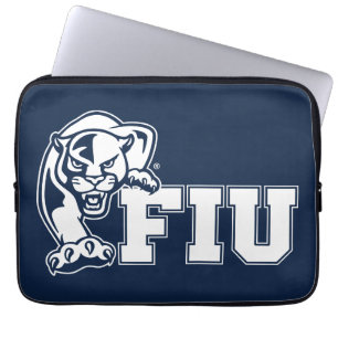 FIU-Pantrar - vit Logotyp Laptop Fodral