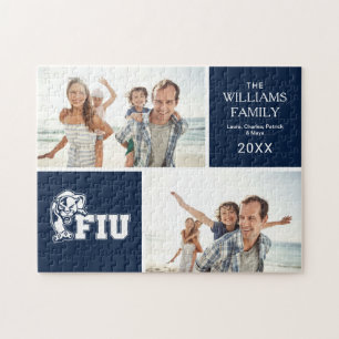 FIU-Pantrar - vit Logotyp Pussel