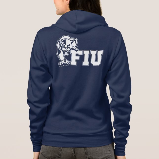 FIU-Pantrar - vit Logotyp T Shirt (Baksida)