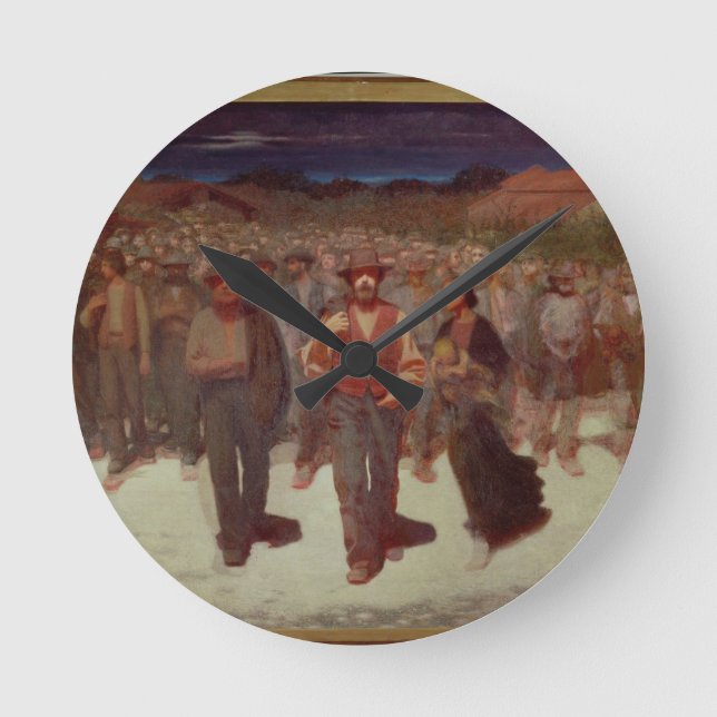 Fiumana (The Human Tide) 1895-96 (oil on canvas) Rund Klocka (Framsida)