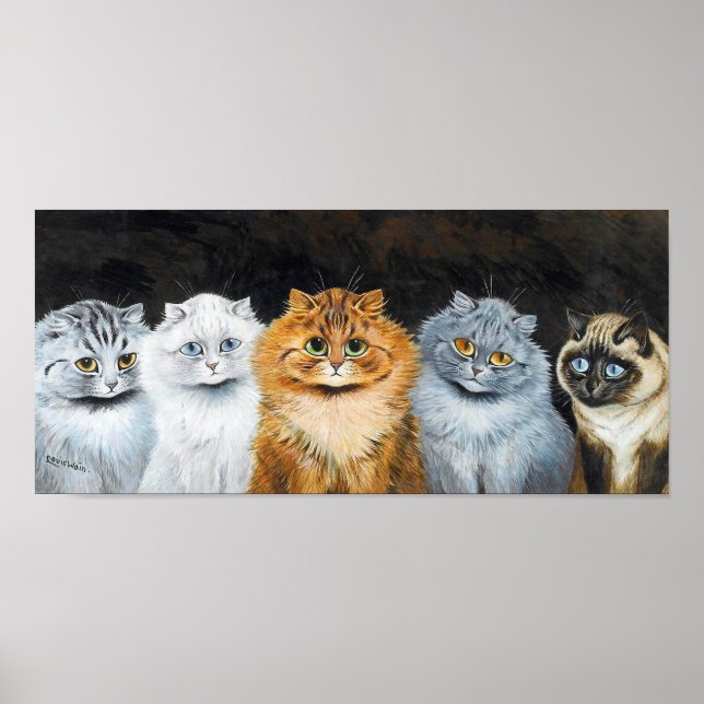 Five Cats, Louis Wain Poster (Framsidan)