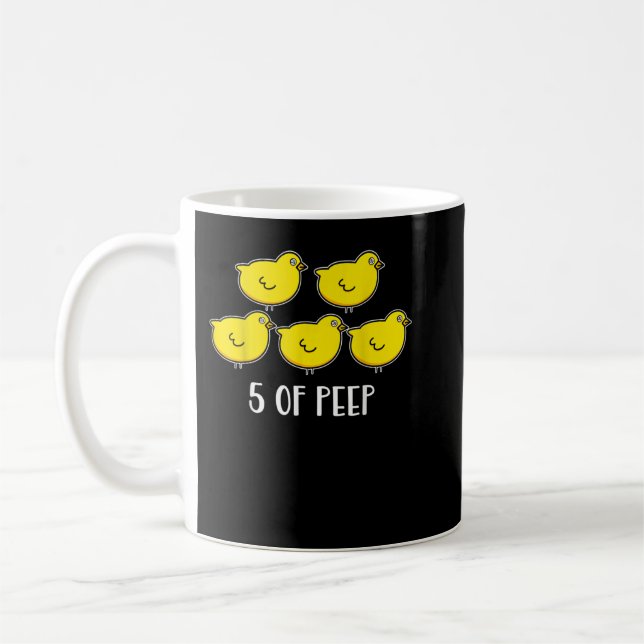 Five Of PEEP Funny Respiratory Therapist Therapy V Kaffemugg (Vänster)