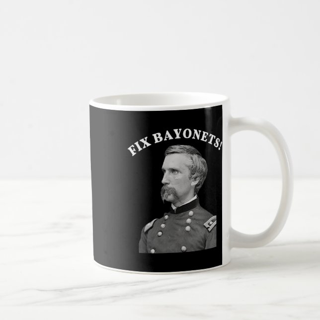 Fix Bayonets Civil Krig Quote Joshua Chamberlain Kaffemugg (Höger)