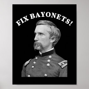 Fix Bayonets Civil Krig Quote Joshua Chamberlain Poster