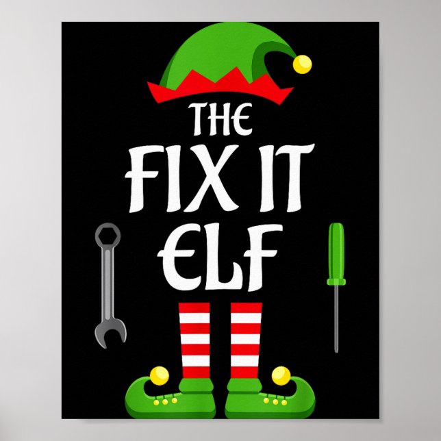 Fix It Elf Family Matching Group Christmas  Poster (Framsidan)