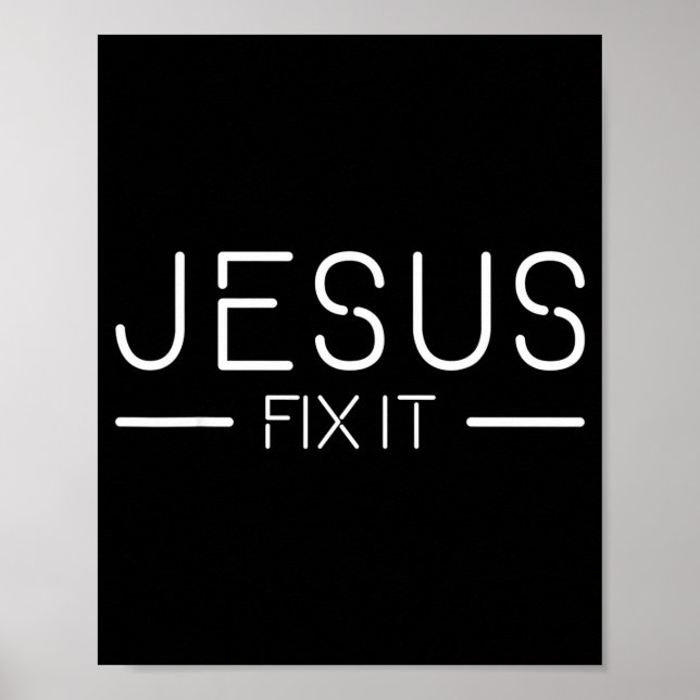 Fix It Jesus Funny Christian Fashion  Poster (Framsidan)
