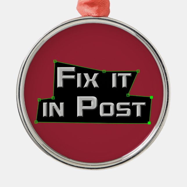 "Fixa det i efterhand" VFX-ornament Julgransprydnad Metall (Framsidan)