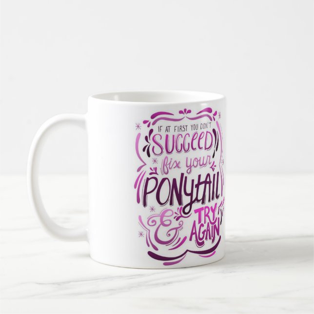 Fixa din hästsvans, och försök rånar igen kaffemugg (Vänster)