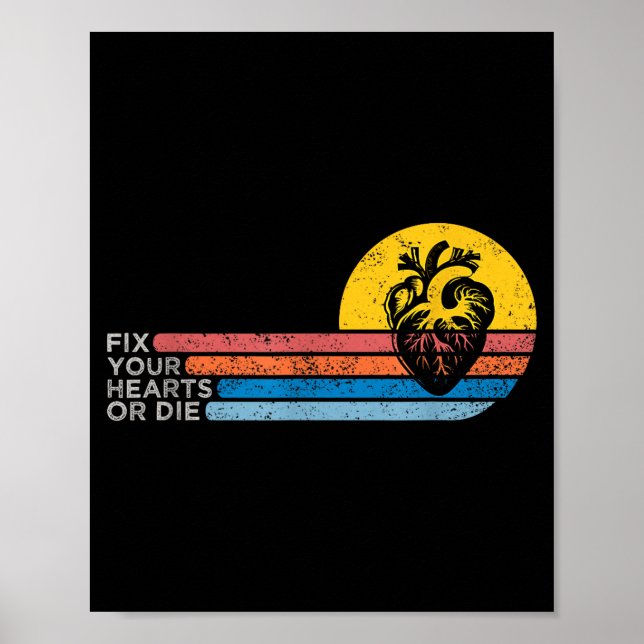 Fixa Era Hjärtan Eller Dö Poster (Framsidan)