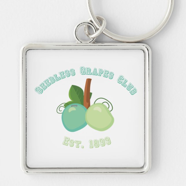 Fixad vasektomihumor - fyrkantig silverfärgad nyckelring (Framsidan)