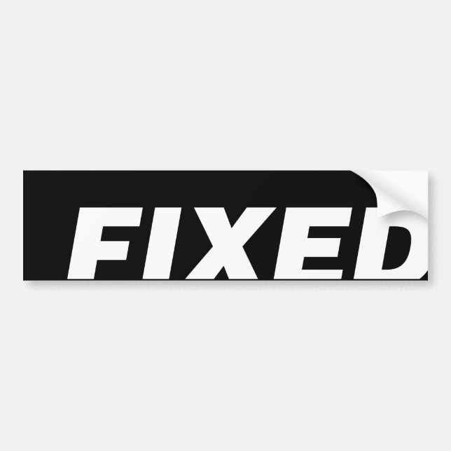 Fixade enkla utrustar - cykeldekalet - skräddarsy bildekal (Framsidan)