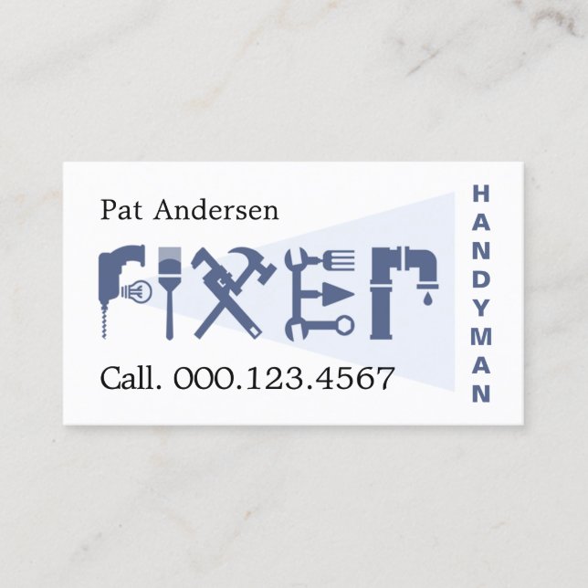 Fixar-Hantverkare Odd Jobb Man Visitkort (Framsida)