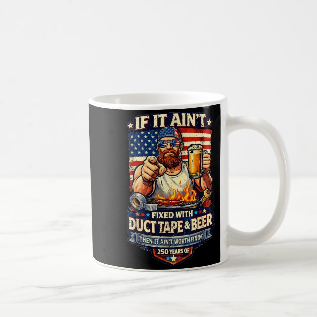 Fixat med silvertejp och öl - 250 år kaffemugg (Höger)