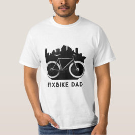 Fixcycle Pappa. Svartcykel för far. Cykelförare T Shirt