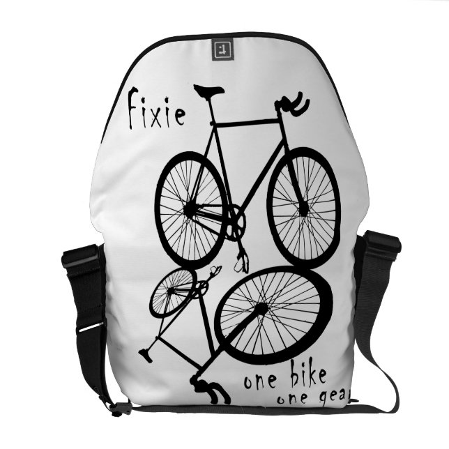 Fixie - en cykel en utrustar messenger bag (Öppen Baksida)