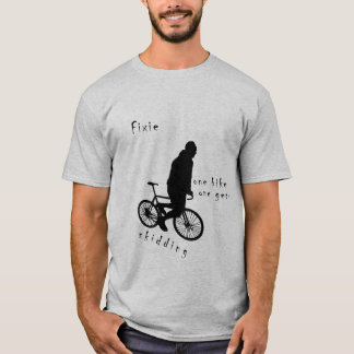 Fixie - en cykel en utrustar sladdningen tee shirt