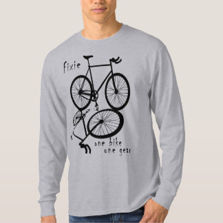 Fixie - en cykel en utrustar t-shirt