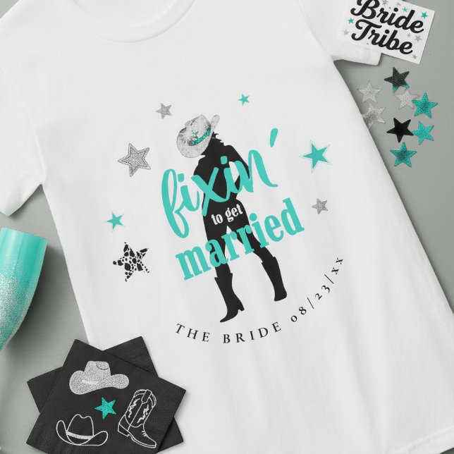 Fixin' Bruden Disco Sängkammare Teal ID925 T Shirt (Skapare uppladdad)