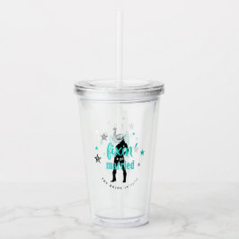 Fixin' Bruden Disco Sängkammarparty Teal ID925 Take Away Mugg