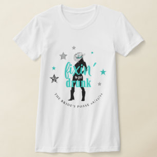 Fixin' Posse Disco Bachelorette Teal ID925 T Shirt