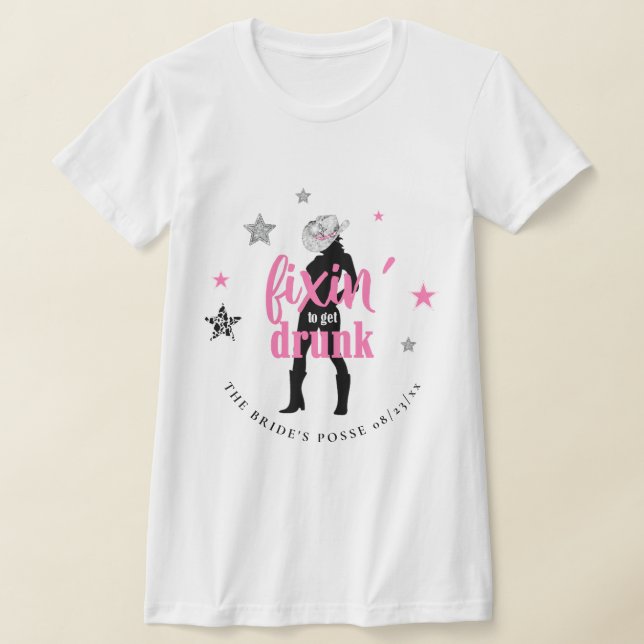 Fixin' The Posse Disco Sänglingskaft ID925 T Shirt (Laydown)