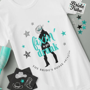 Fixin' The Posse Disco Sängvätning Teal ID925 T Shirt