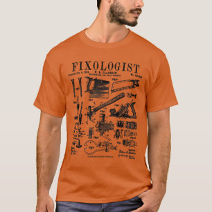 Fixolog Carpenter Carpentry Verktyg Vintage Paten T Shirt