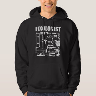 Fixolog Träarbetare DIY Hantverkare Roligt Hoodie