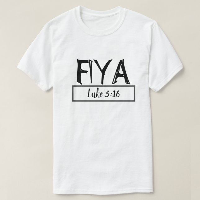 Fiya White & Black T Shirt (Design framsida)