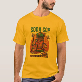 Fizz Force Soda Cop T-Shirt – Rolig Retro