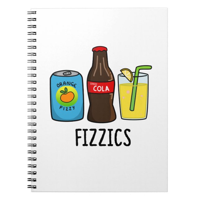 Fizzics Roligt Fizzigt Cola Dryck Puns  Anteckningsbok (Framsidan)
