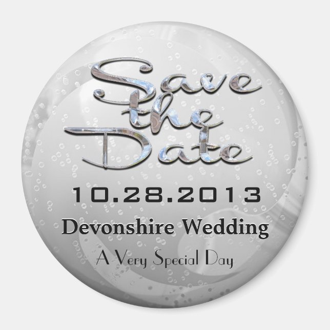 Fizzle Roligt Spara datum magneter (Framsidan)