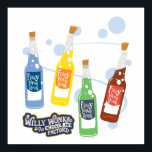 Fizzy Liiting Drink Graphic Poster<br><div class="desc">Willy Wonka & Chocolate Factory | Grafik med olika smaker av Willy Wonkas Fizzy Lipping Drink!</div>