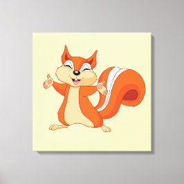 Fizzy the Playful Squirrel Canvastryck