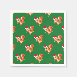 Fizzy the Playful Squirrel vid jul Pappersservett