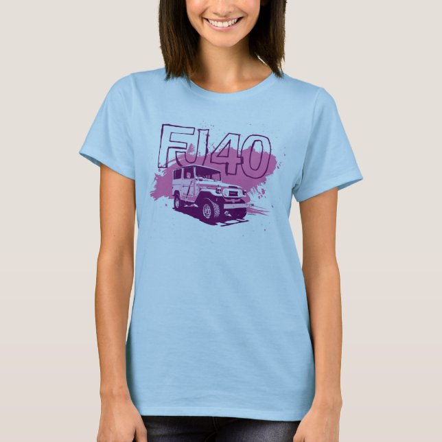 FJ40 LandCruiser Shirt Dam Graphic Shirt T (Framsida)