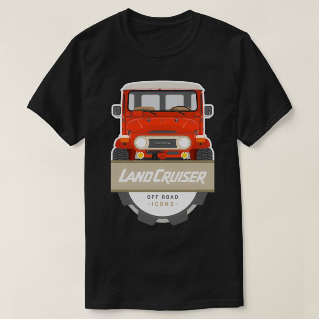 FJ40-röd bricka T Shirt (Design framsida)