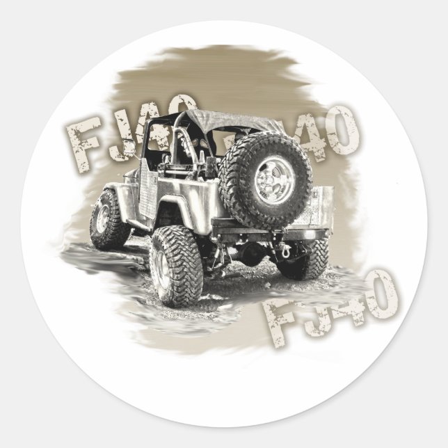FJ40 RUNT KLISTERMÄRKE (Framsida)