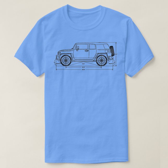 FJ Cruiser car dimensions  T Shirt (Design framsida)