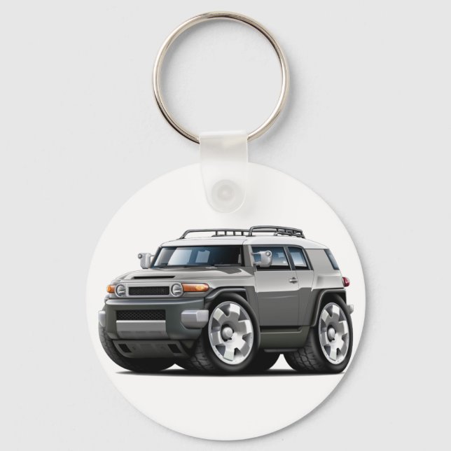 Fj Cruiser Grått Car Nyckelring (Framsida)
