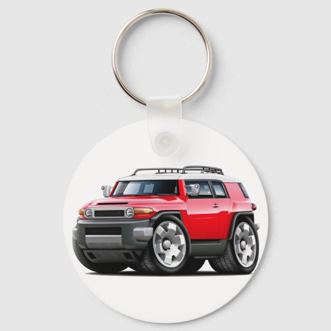 Fj Cruiser Red Car Nyckelring (Framsida)
