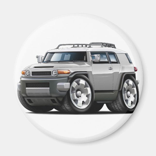 Fj Cruiser Silver Car Magnet (Framsidan)